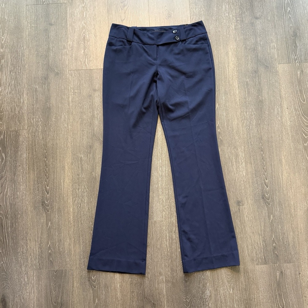 The Limited NWT Drew Fit Boot Cut Flare Pants Navy Blue 10 Long Y2K Preppy Work